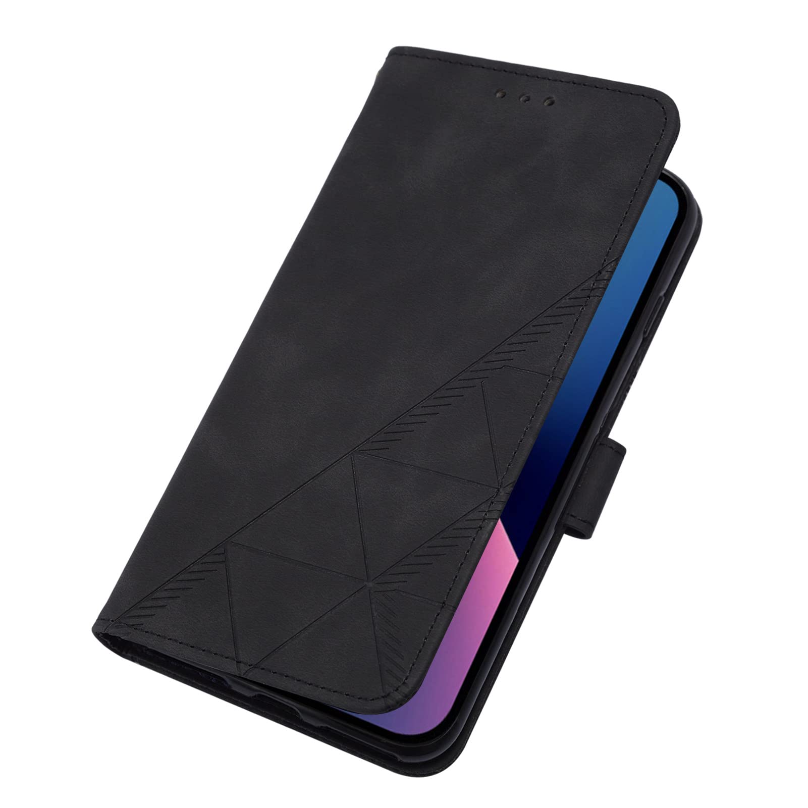 Funda De Cuero Con Tapa Tipo Billetera Con Ranura Para Tarjetas