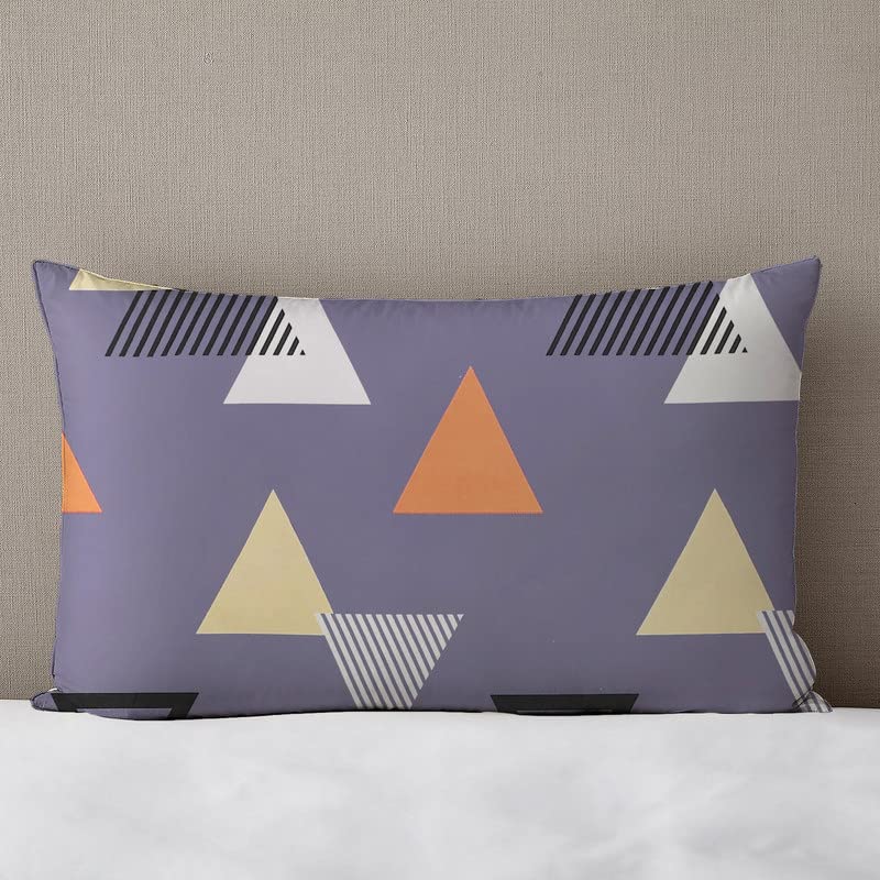 Image of NEW LEAF Premium Cotton Elastic Fitted Bedsheets with 2 King Size Pillow Covers | Double Bed with All Around Elastic 180 TC Supersoft |Size-72 King Sizex78+10 inches | Abstract, Light Purple