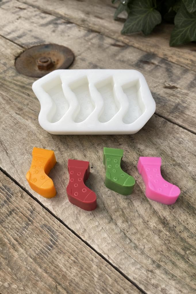 Rufus Concept Dilek Çorabı Mini Dörtlü Mum Kalıbı (Silikon)