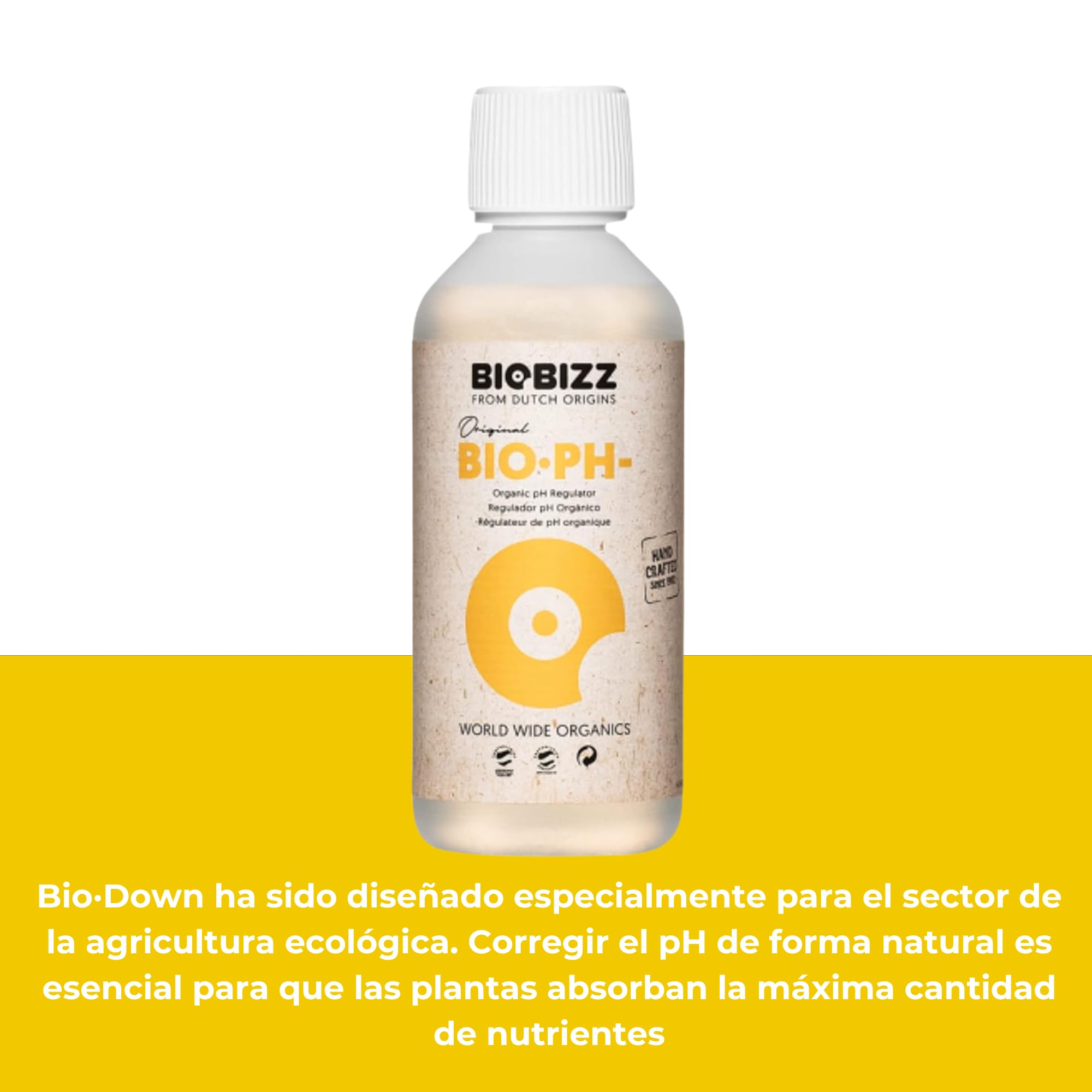 GROWMANIA Biobizz pH + Plus 250 ml + pH – Menos 250 ml líquido + Up Nutrients Boost Up + Vaso Medidor | Superpack Ph up and Ph Down and Boost | Abono elevador de pH para plantas de cultivo