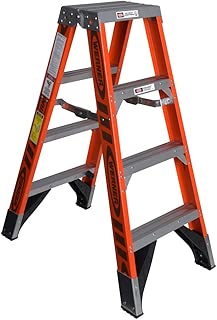 Werner, T7404, 4' Fiberglass 375 Lb. Twin Stepladder, Type Iaa - coolthings.us
