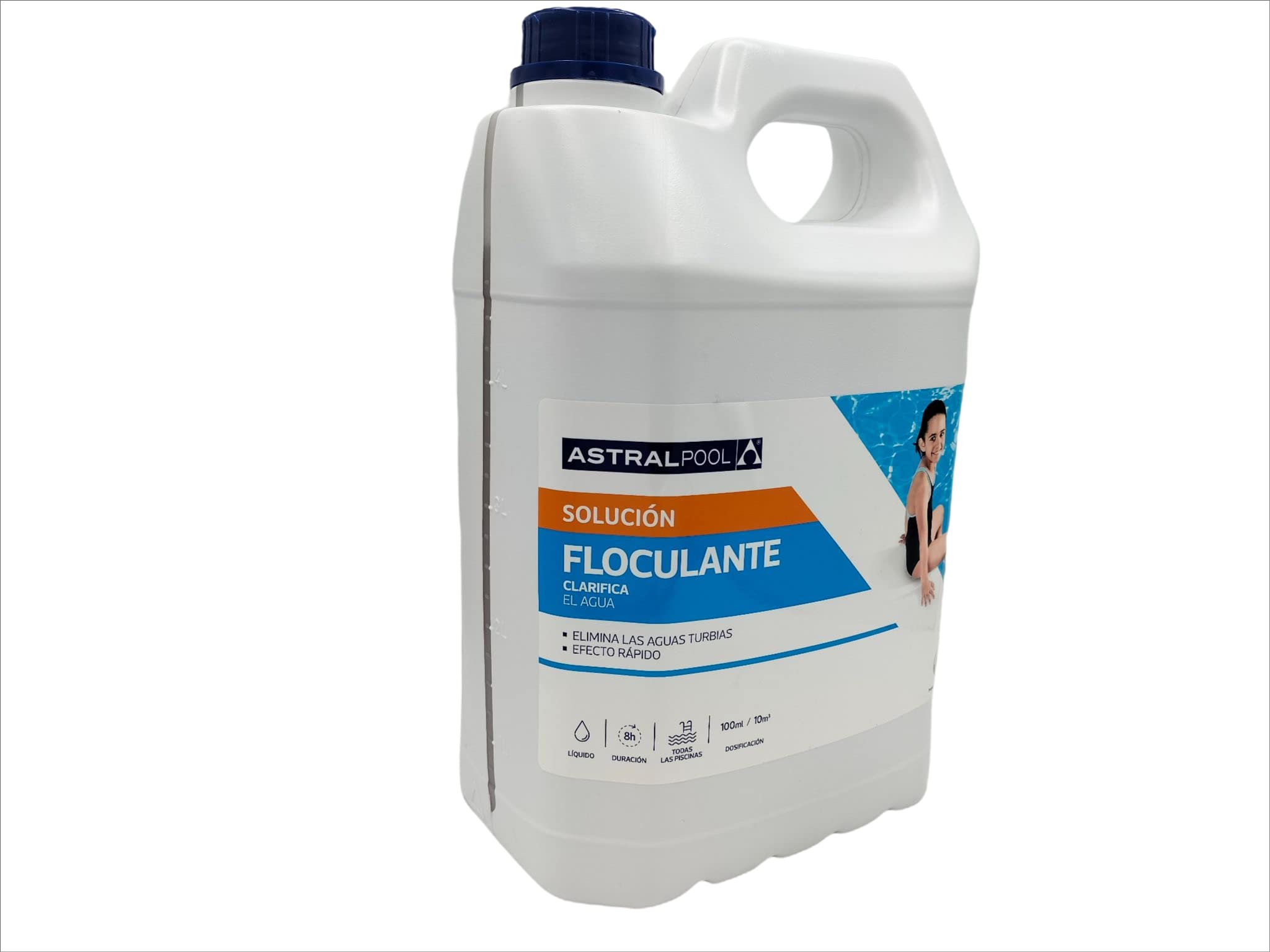 RASMACOR | 1 Unidad Floculante líquido para Piscinas | Garrafa 5 litros | Producto para CLARIFICAR Aguas TURBIAS | Eliminar la turbidez del Agua | Fluidra 11388