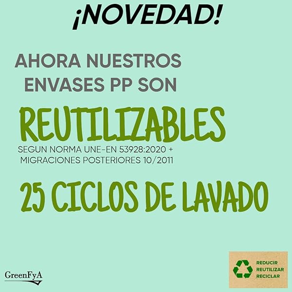 50 Tapers para Comida Hermetico de Plástico PP Reutilizables con Tapa Bisagra. Apto para Microondas, Congelador y Lavavajillas. Tuppers para Alimentos Calientes o Fríos (500ml) - 3