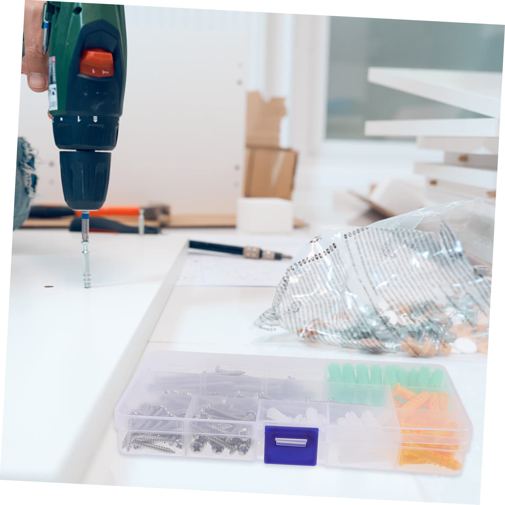 KICHOUSE Drywall Mounting Kit Wall Anchors Screws Assorted Screws for Drywall Easy Install