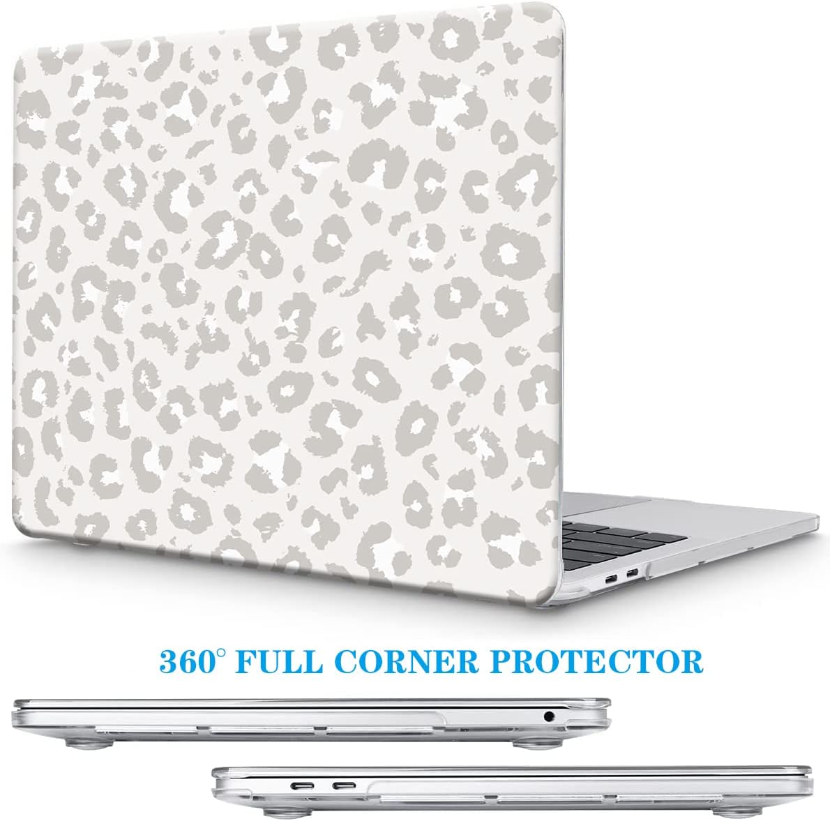 Funut for MacBook Air 13 inch Case M5 M4 M3 M2 2026 2025-2022 A3449 A3240 A3113 A2681, Funut Plastic Laptop Hard Shell Case & Keyboard Cover for M2 M3 M4 M5 MacBook Air 13 inch,Leopard Print