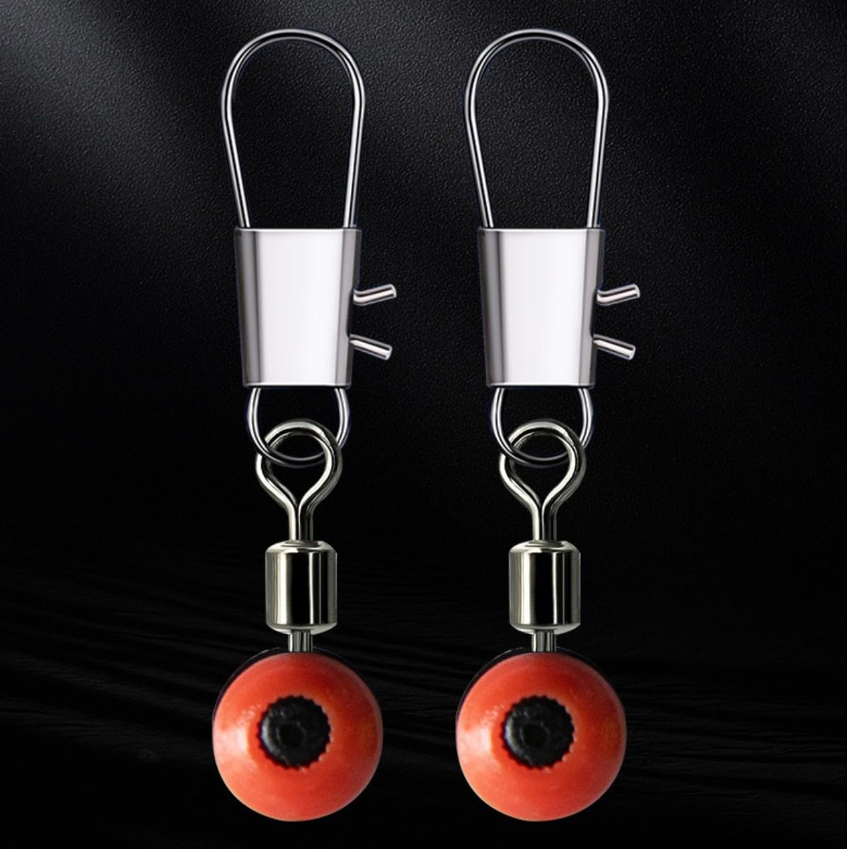 HOUSON 100PCS Fishing Swivels Kit, Fishing Swivels Fishing Barrel Swivels Fishing Swivel with Carabiner 3.5CM - Image 3