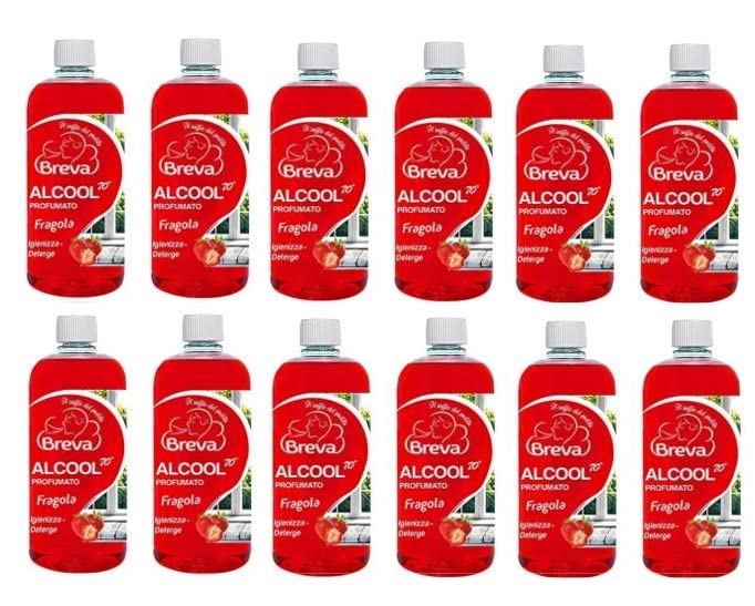 Alcohol de color 70° perfumado con fresa. (12)