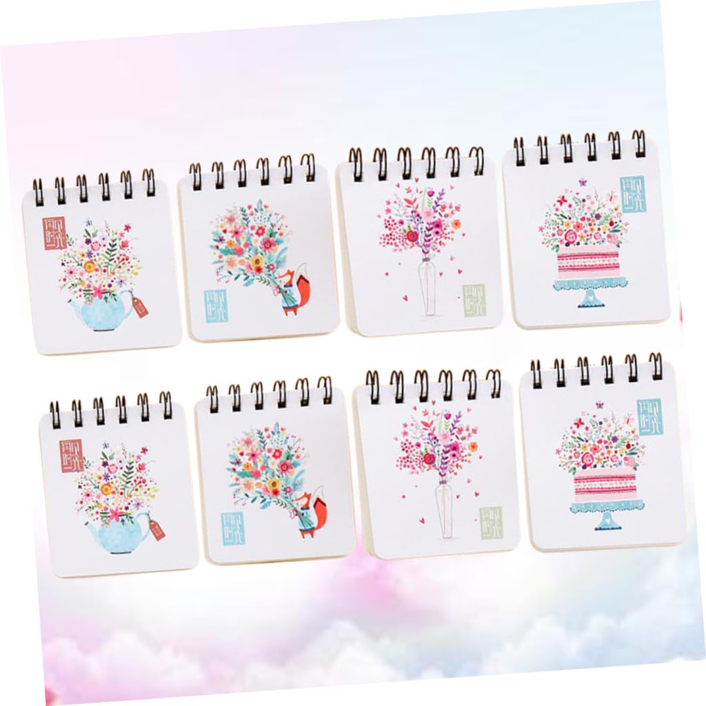DOITOOL 2 Ensembles Carnet À Spirale Cartoon Bloc Notes Portable Pratique Pour Bureau Et École Fournitures Scolaires Plusieurs styles 8 Pièces * 2