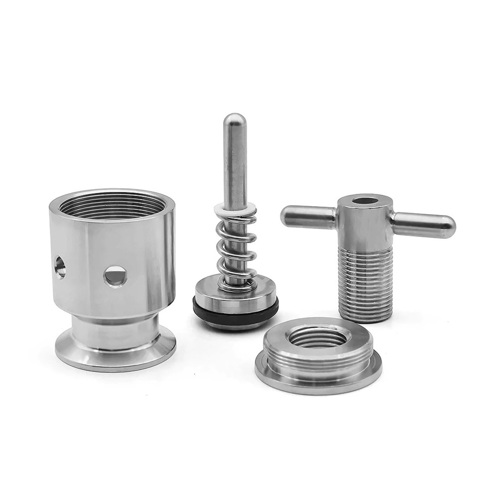 Rura OD 50mm SUS304 1,5 "potrójny zacisk sanitarny regulowany zawór bezpieczeństwa nadmiarowy ciśnieniowy 0,5-5 bar zawór odpowietrzający
