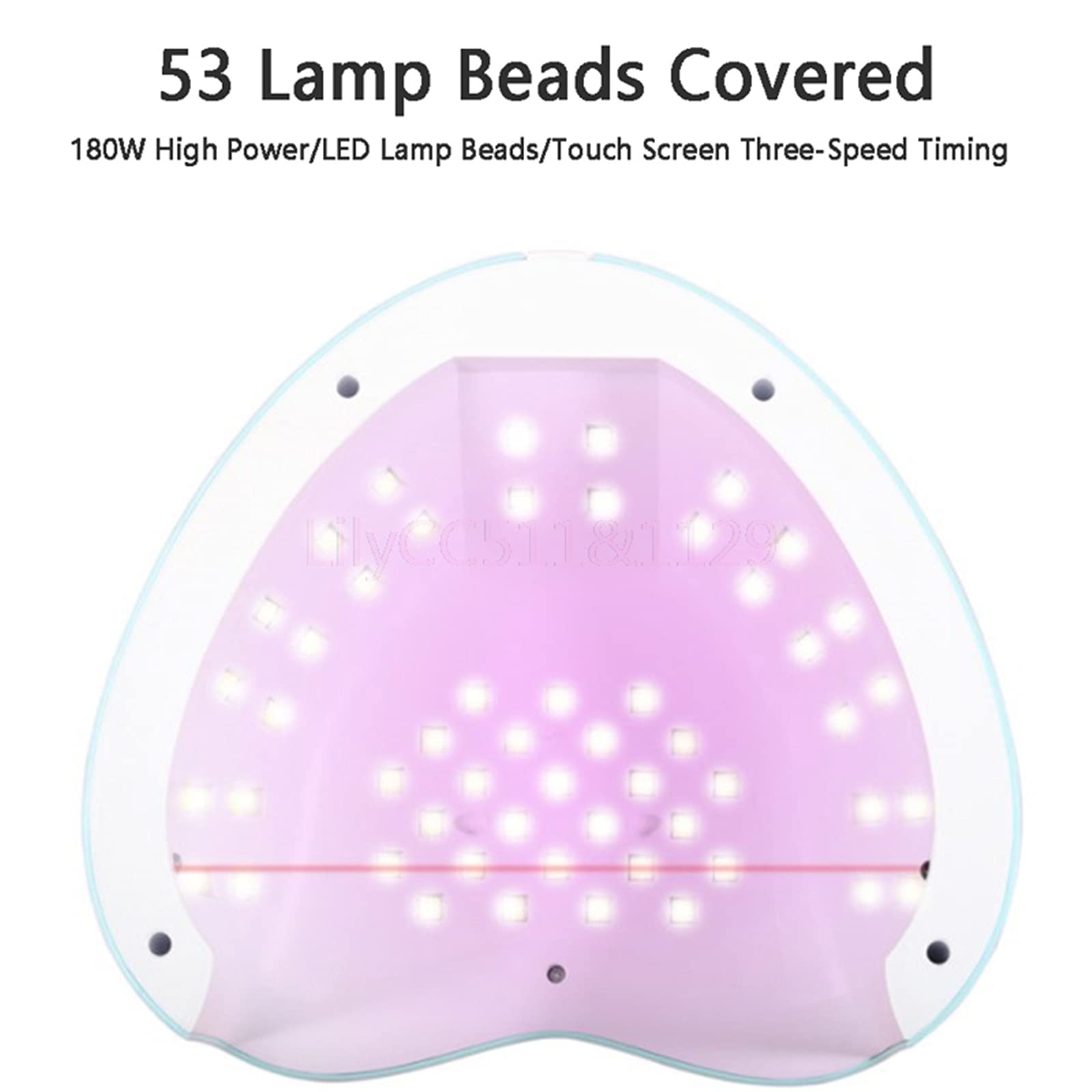 ZYC 180W UV per Unghie Lampada a Forma di Cuore Lampada a Forma di Cuore per Unghie Gel Polacco essiccatore indurello per Unghie