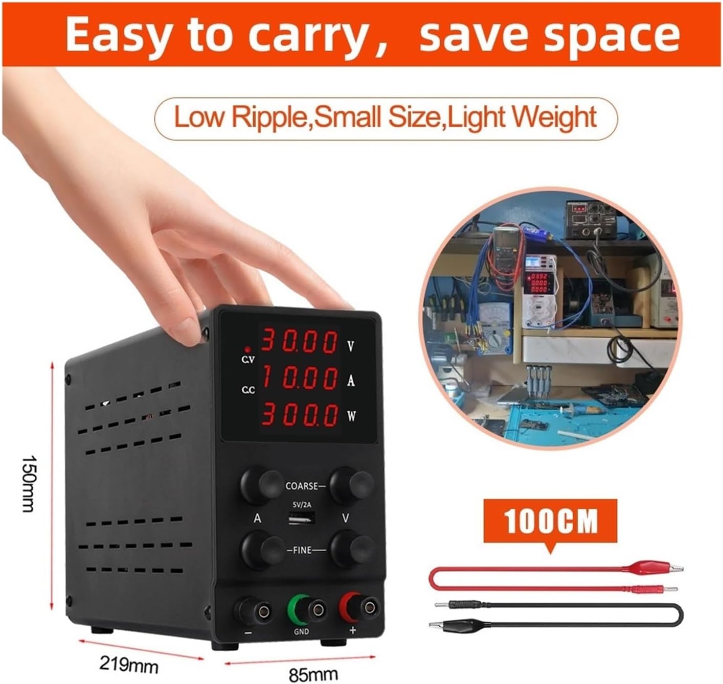 LEDスイッチングDC電源可変、30V 10A実験室用電子調整可能電圧安定器60V 5A 120V 3Aレギュレータソース コンピュ