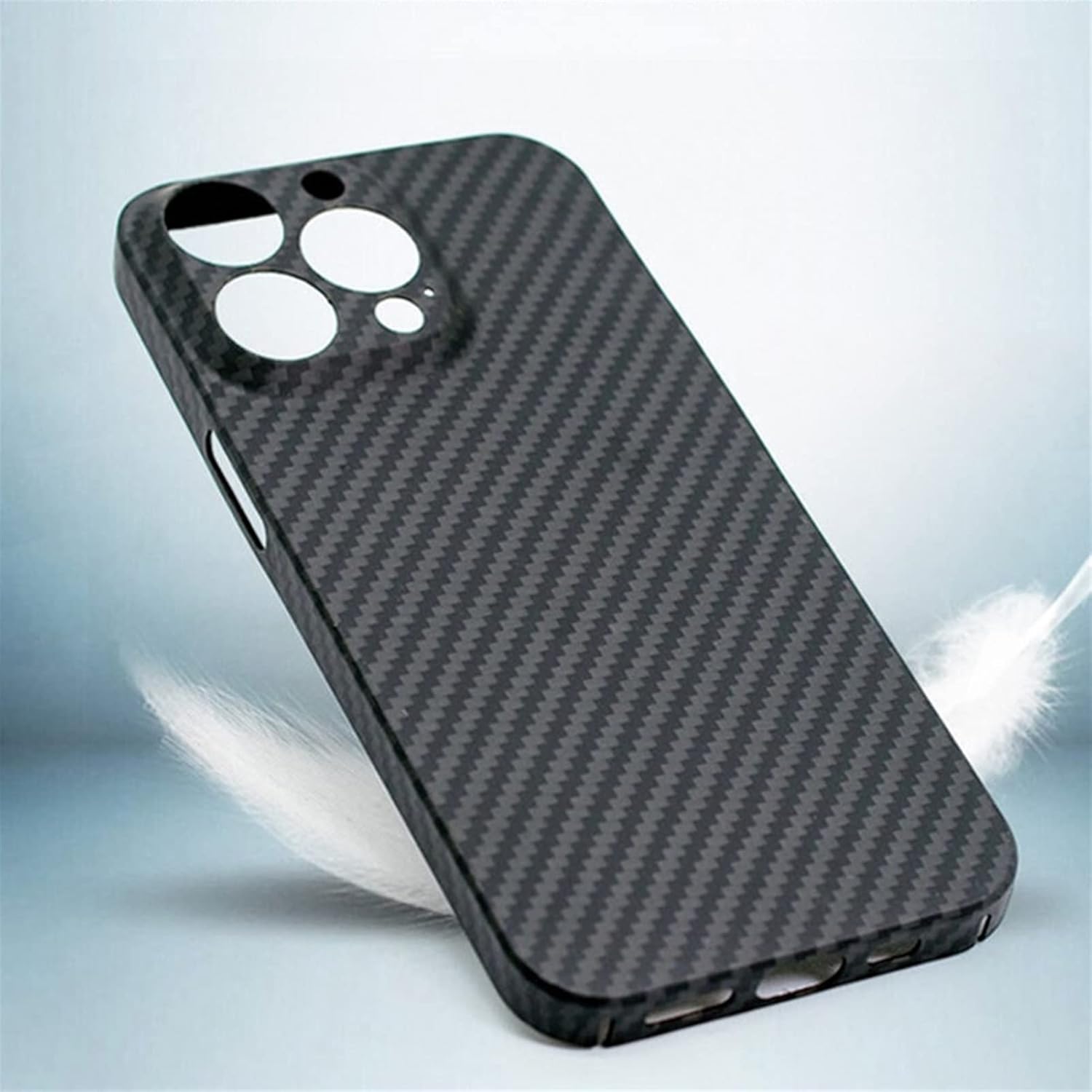 CZKE Ultra Thin Carbon Fiber case for iPhone 13Pro Max case Real Carbon Fiber Matte Aramid Slim Light Shockproof Case (Color : Blue, Size : for iPhone 13 Pro)