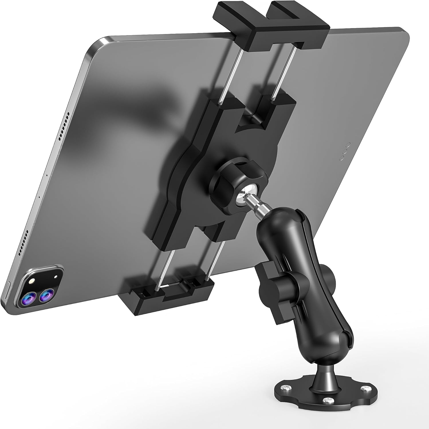 Keuvirya Heavy Duty Tablet Mount for Truck & Vehicle, Drill Base Tablet Holder for Truck with