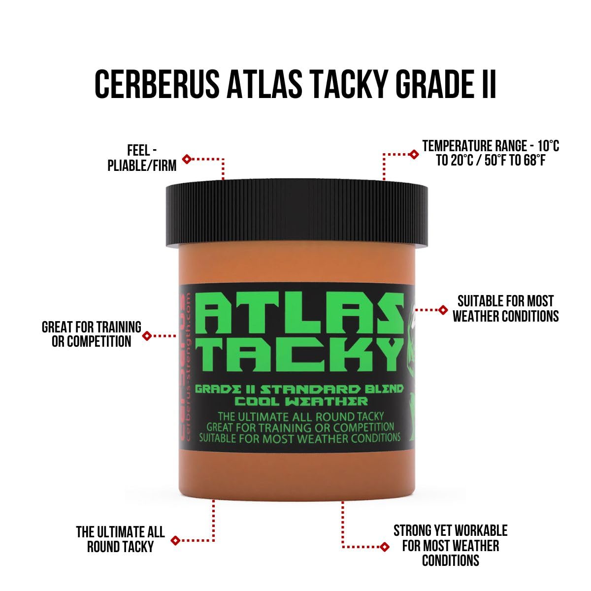 CERBERUS Strength Atlas Tacky Grade II Standard Blend