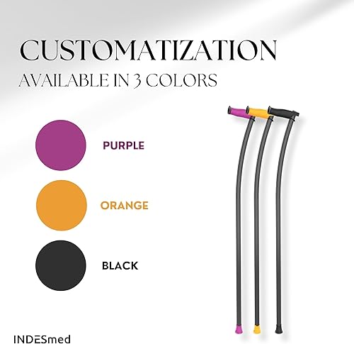 Miniatura 6 de Bastón ultraligero de fibra de carbono (0.44 libras) con curva ergonómica y agarre para prevenir tendinitis