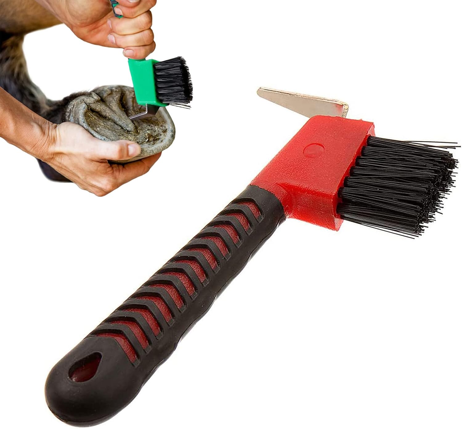 DHinkyoung Horse Hoof Pick Brush with Handle, Sturdy