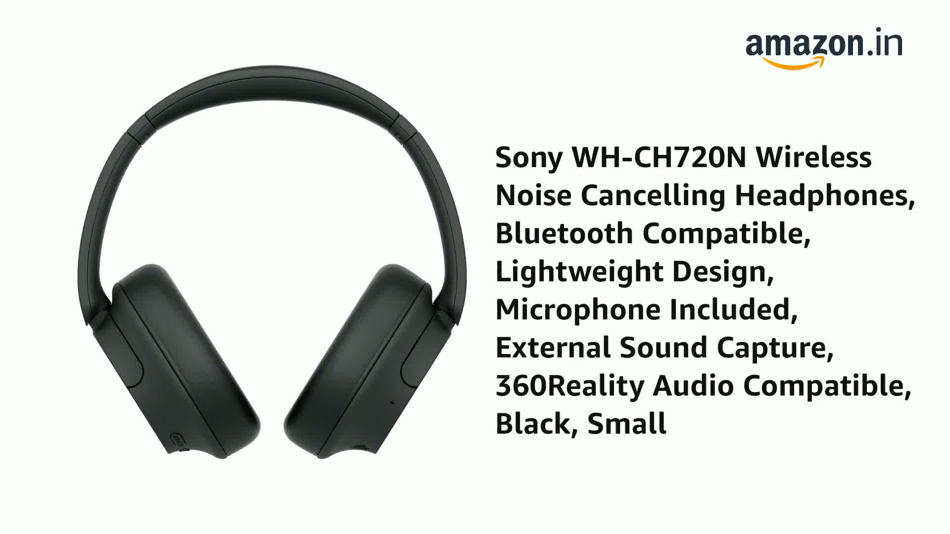 Sony WH-CH720N Wireless Noise Cancelling Headphones, Bluetooth