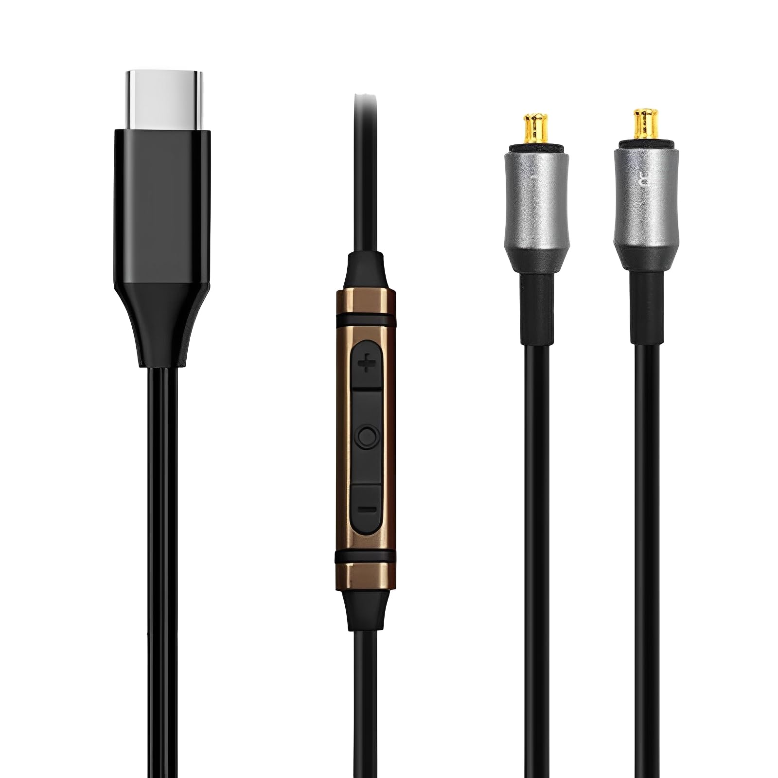 Earmax USB Type C to A2DC High Purity 6N OCC Replacement Cable 4.1ft Compatible with ATH CKR100 CKR100is CKR90 CKR90is CKS1100 CKS1100is Earphones