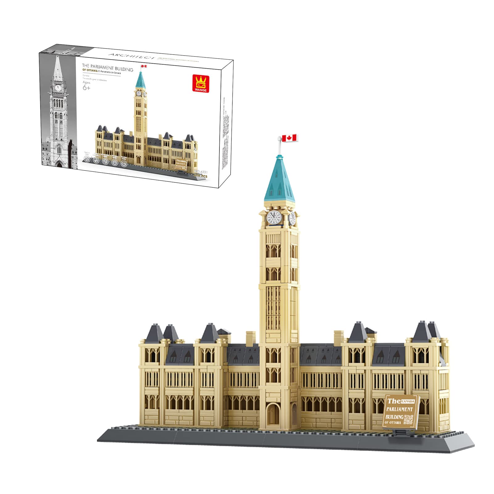 Architecture building bricks set. Parliament of Canada - Ottawa.