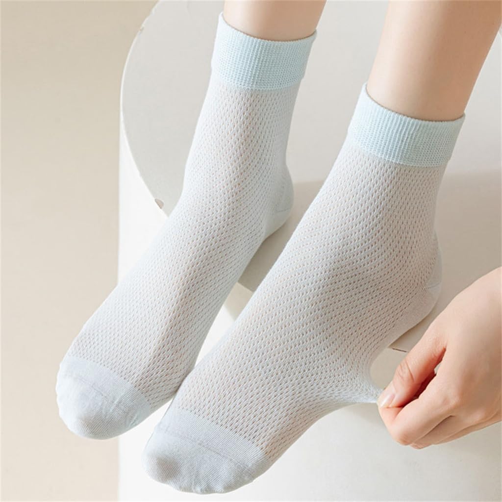 JSEIAJB Women S Socks Thin Mesh Boneless Mid Cut Cotton Socks