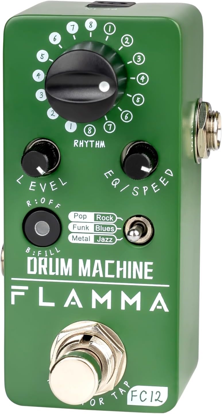 FLAMMA FC12 Drum Machine Guitar Pedal Drum Pedal with Real-Time FILL Function