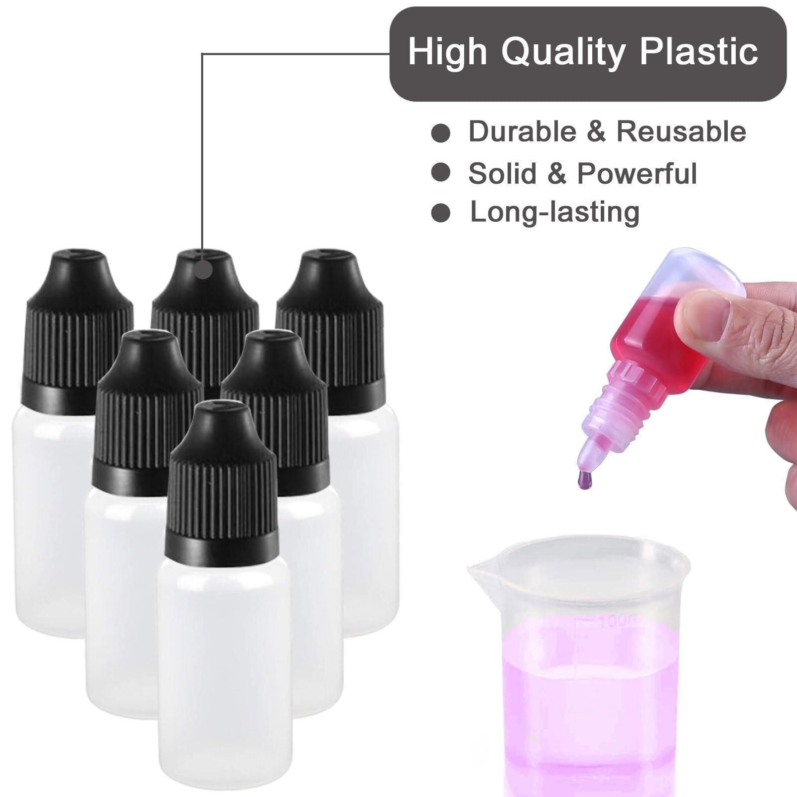 20 Stück 20ml Plastik-Tropfflaschen, Drückbar & Auslaufsicher, mit Trichter, Pipette & Etiketten(5ml*30pcs)