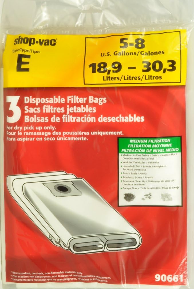 Shop Vac Canister Vacuum Cleaner 5, 6 and 8 Gallon Bags Amazon.ca Home