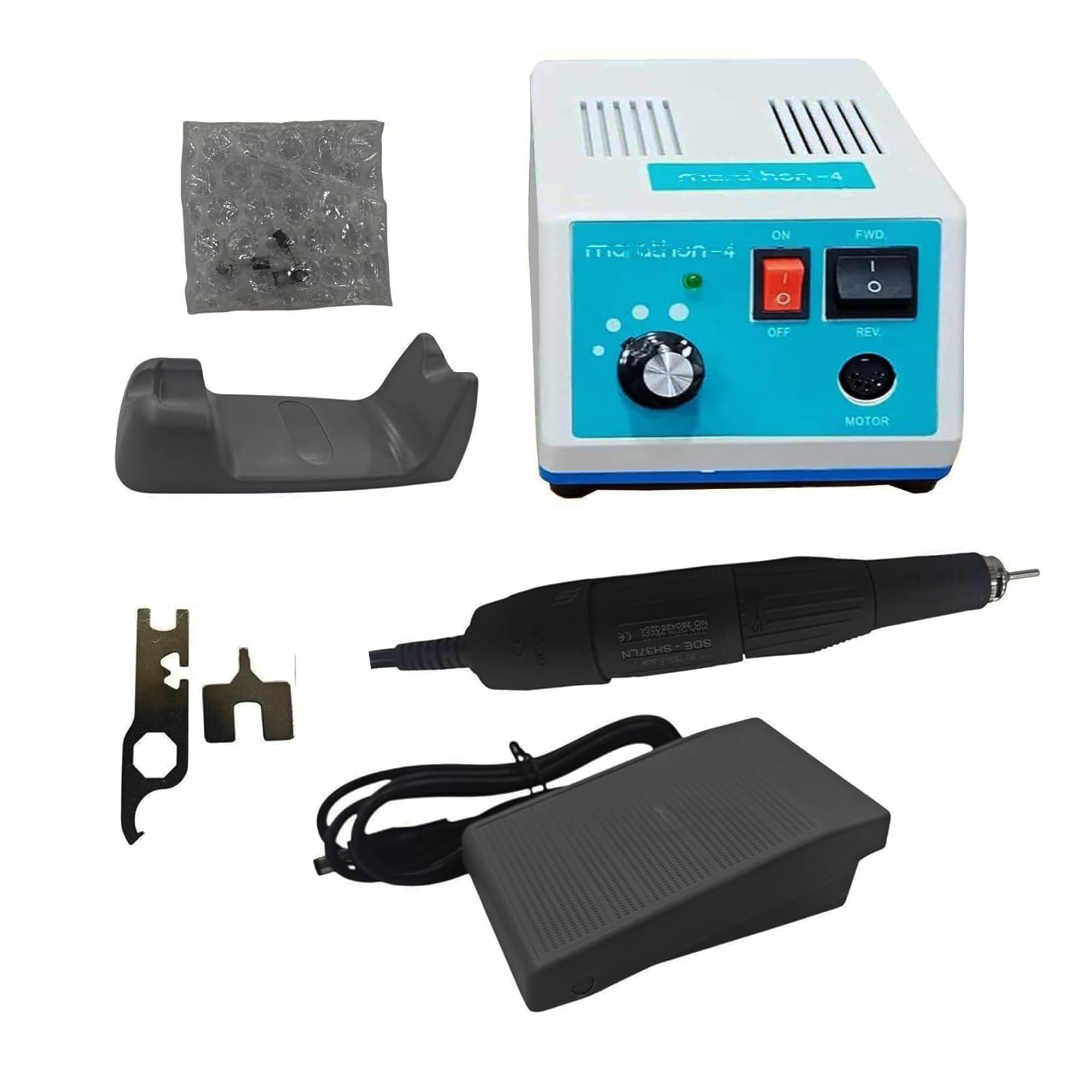 Premium Marathonn 4 Micro Motor Compact Machine With Complete Set 105L Handpiece 45K RPM Speed Manual Control For Polishin/Designing of Handcraft, Nails Drill or Hair Transplant-image-45