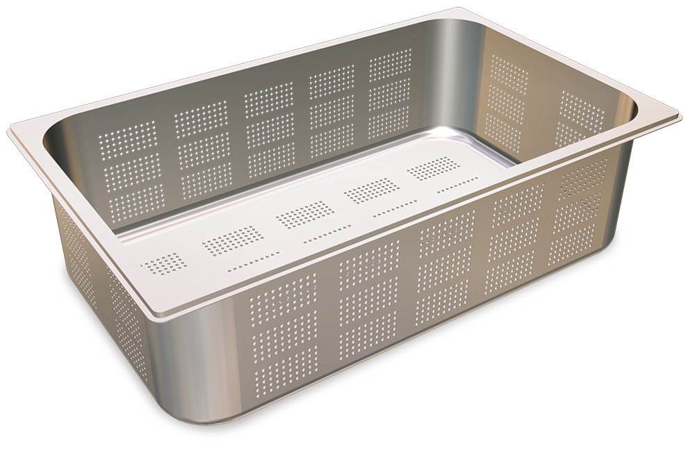 Fricosmos 487018 Cubeta Gastronorm Perforada Inox 1/1, 530 x 325 Mm/150 Mm
