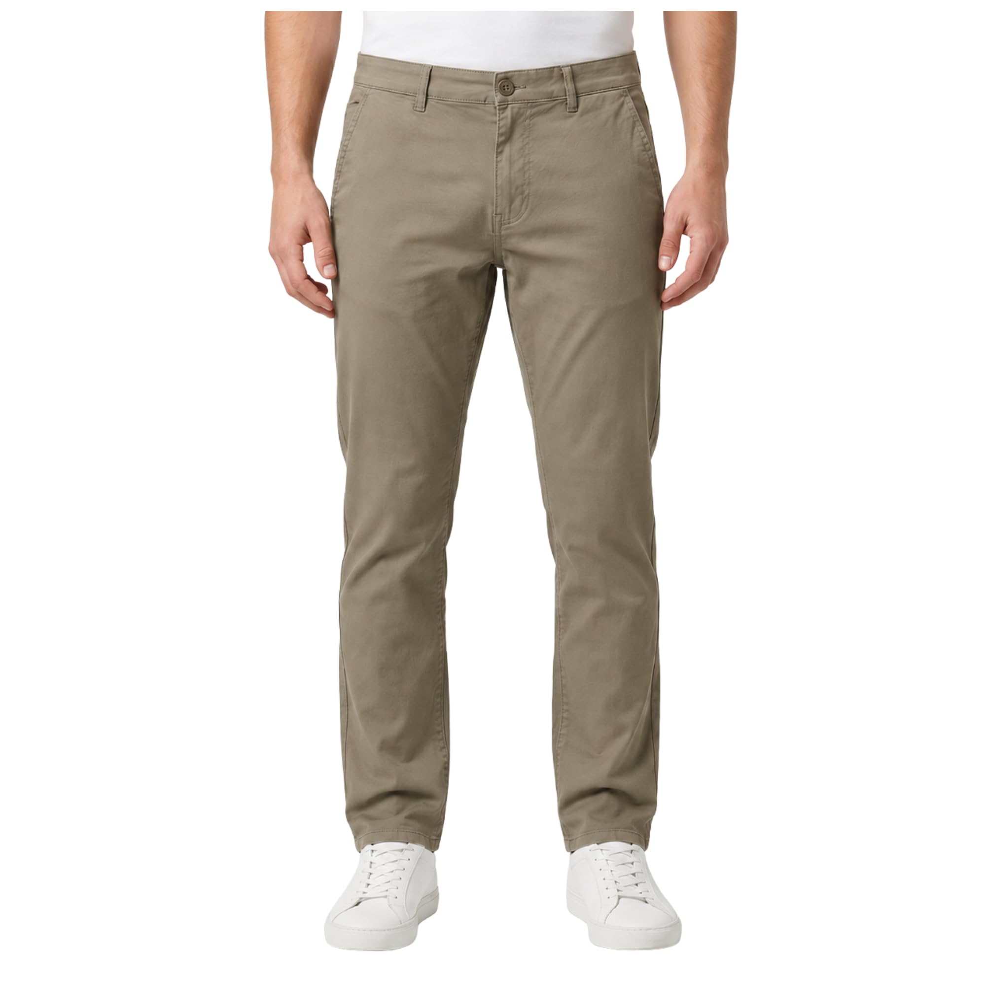 Smith & Solo Męskie spodnie chinosy, slim fit, rozciągliwe, wykonane w 98% z bawełny, eleganckie spodnie materiałowe, do biznesu i na czas wolny, chinosy męskie