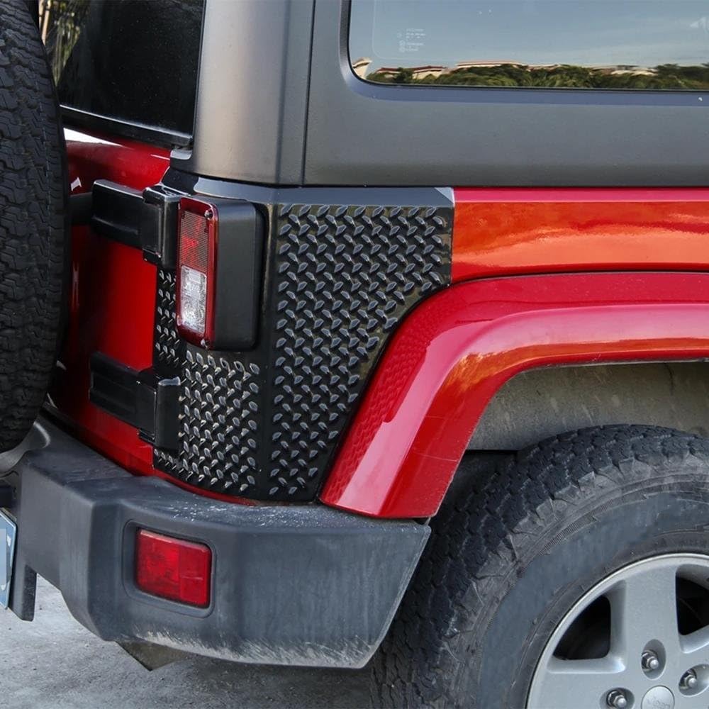 Cubierta de luz trasera de coche, cubierta protectora de luz trasera para Jeep Wrangler JK JKU 2007-2017 2/4 puertas, accesorios exteriores, protector de luz trasera