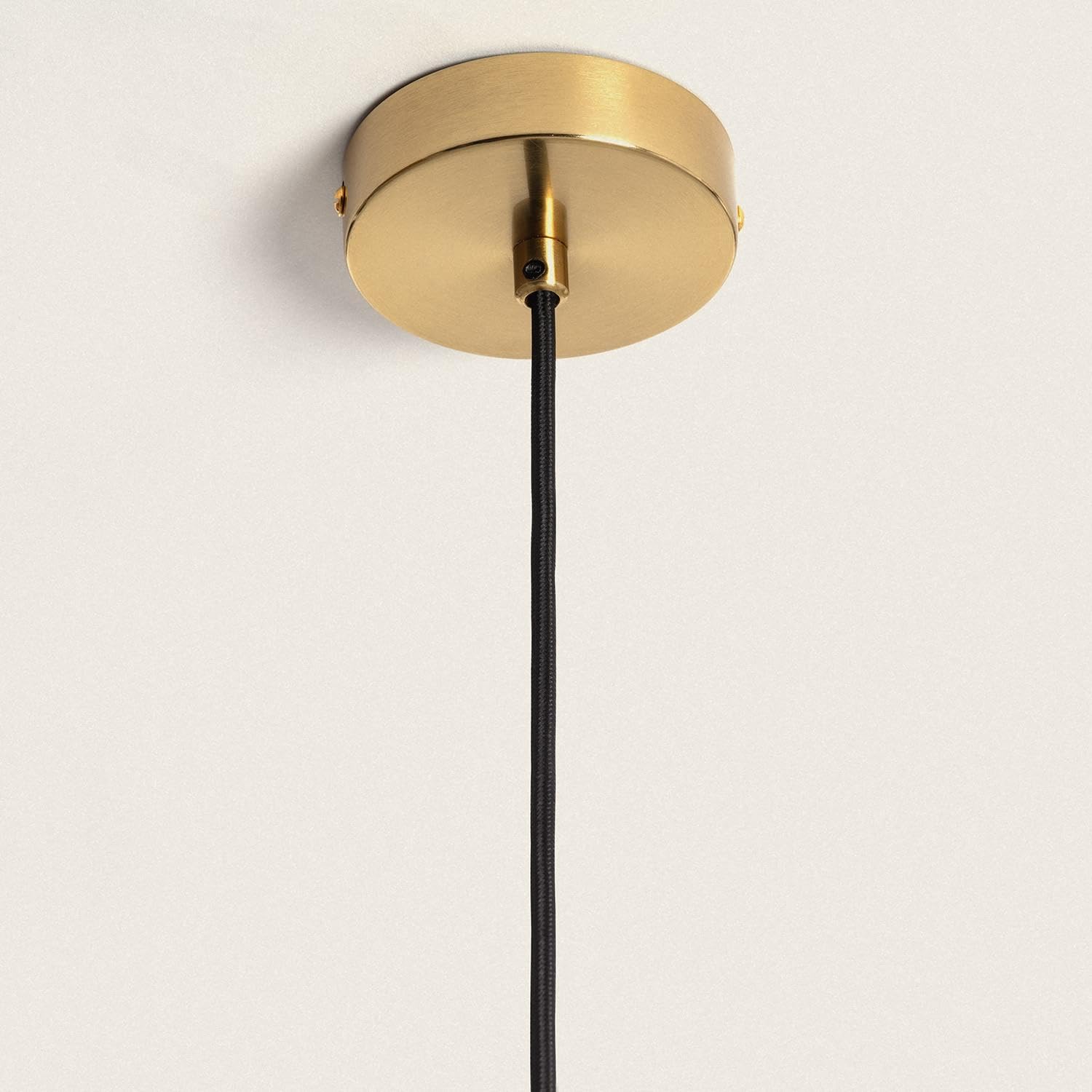 LEDKIA Lampada a Sospensione Vetro Cornelio Ambra | Design Elegante Anni '20 | Compatibile con Lampadine E27 | Metallo e Vetro Resistente | Per Cucina, Soggiorno