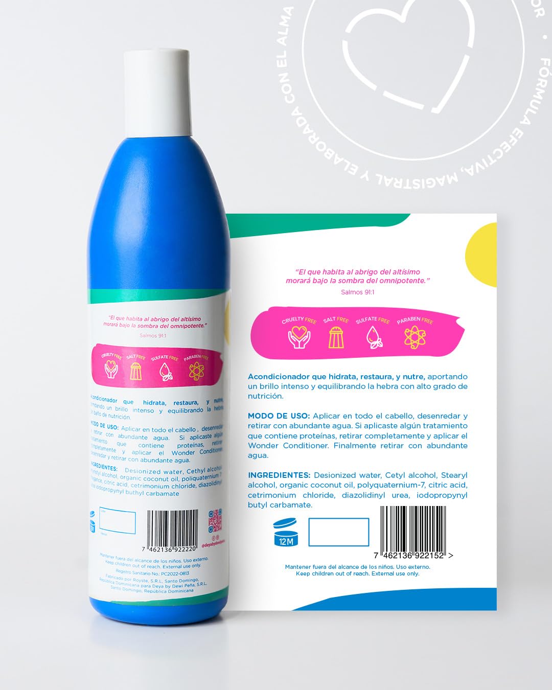 DEYA Wonder Conditioner, Hydrates Restores And Provides Shine. Hidrata Acondiciona y Provee Brillo Para Todo Tipo de Cabello. (32 oz)