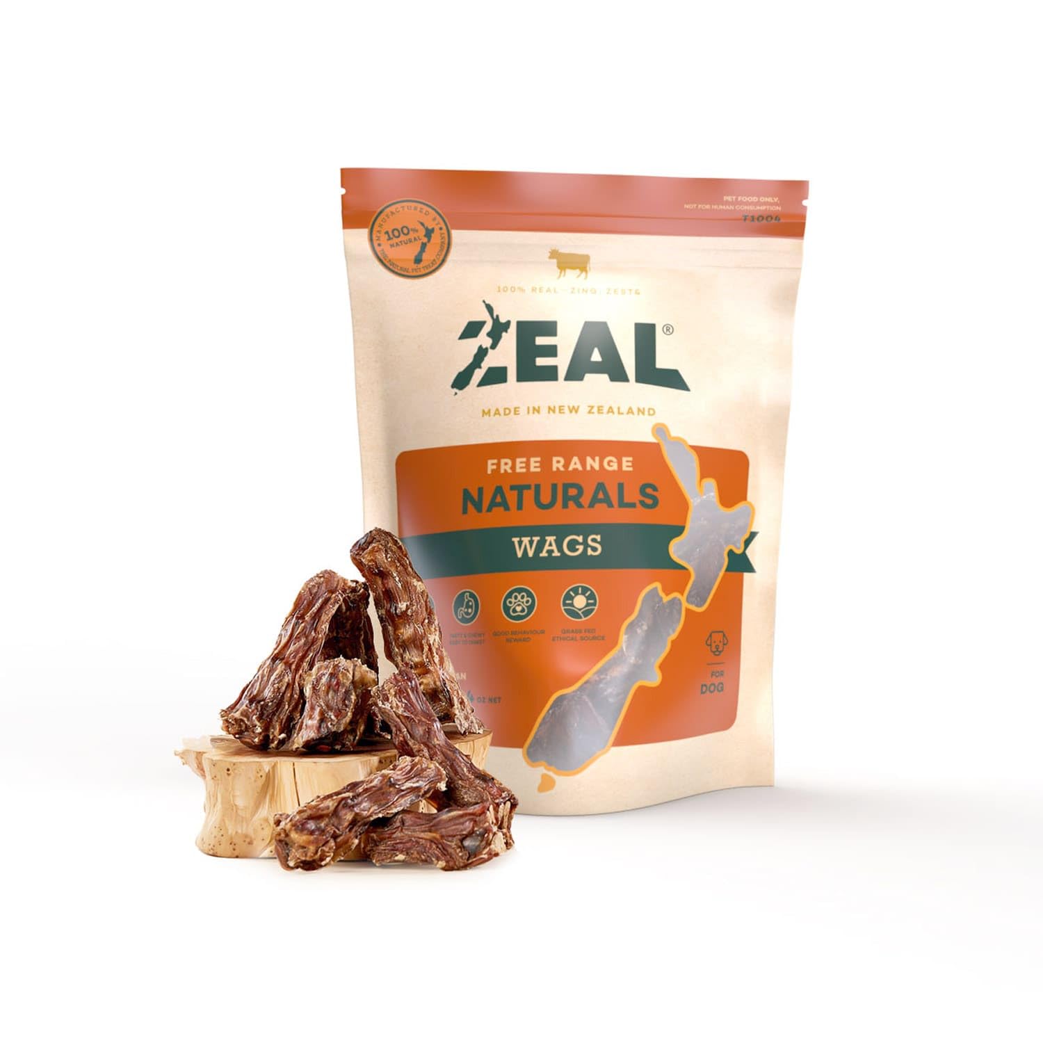 Zeal Pet Food - Free Range Naturals Wags Dog Treats - 125G