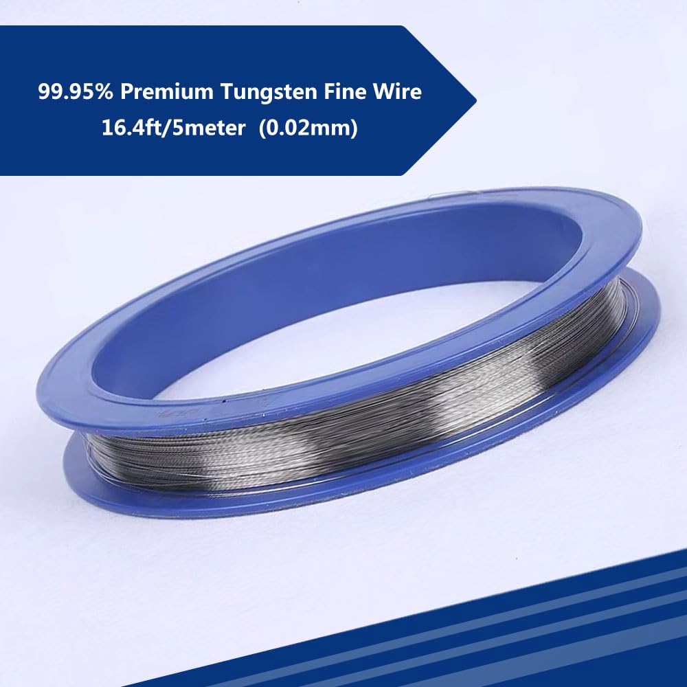 99,99% Wolfram-Filament-Durchmesser 0,01-1 mm hochreiner Wolframdraht-Elektrodendraht, Metalldraht-Spule elektrischer Heizdraht,0.02mm*5m