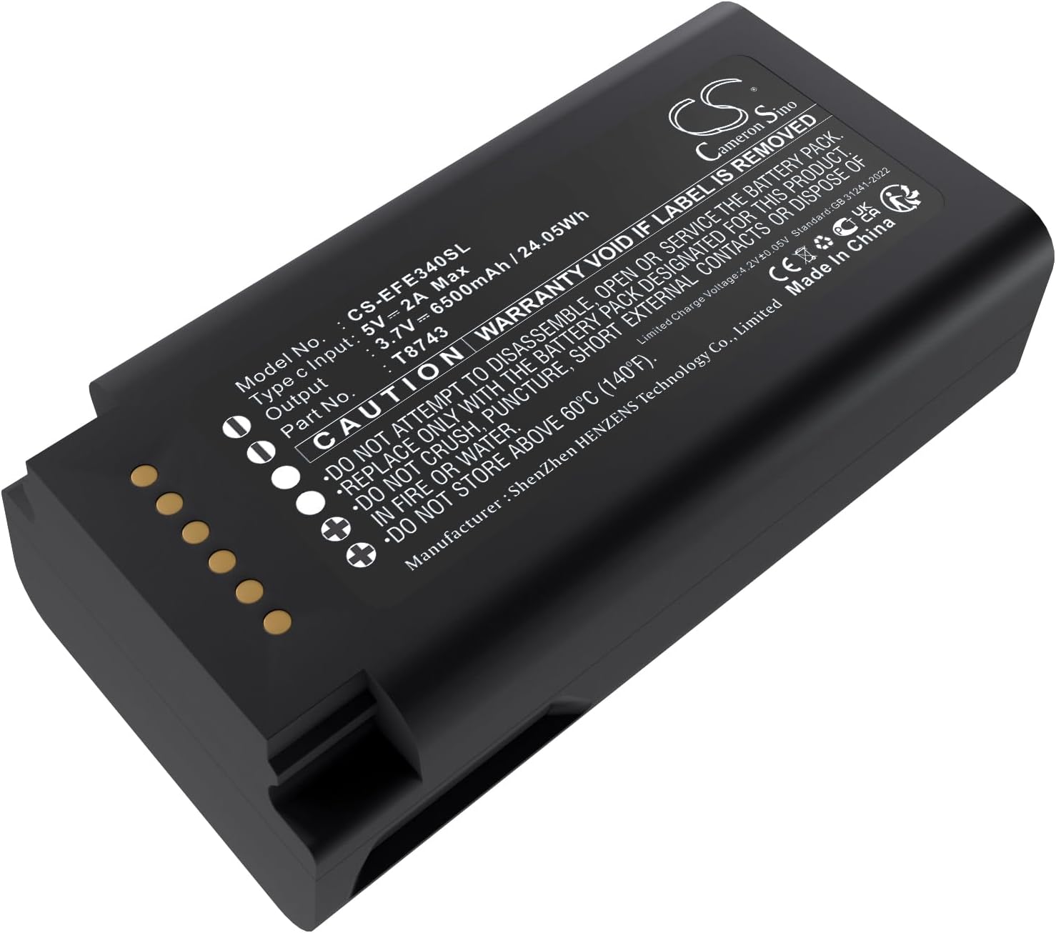 Cameron Sino CS 6500mAhReplacement New Battery for Eufy Video Doorbell E340
