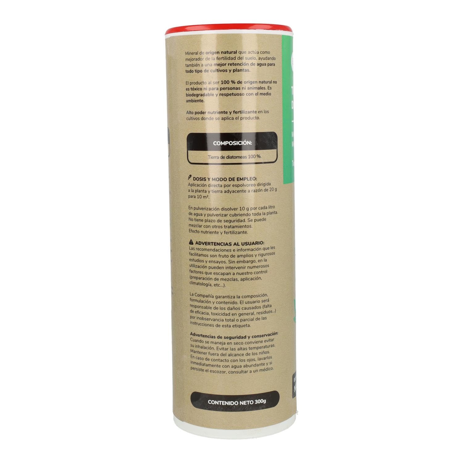 Planeta HUERTO | Tierra de Diatomeas 300 g Mejorador Natural de Suelo y Fertilizante Ecológico