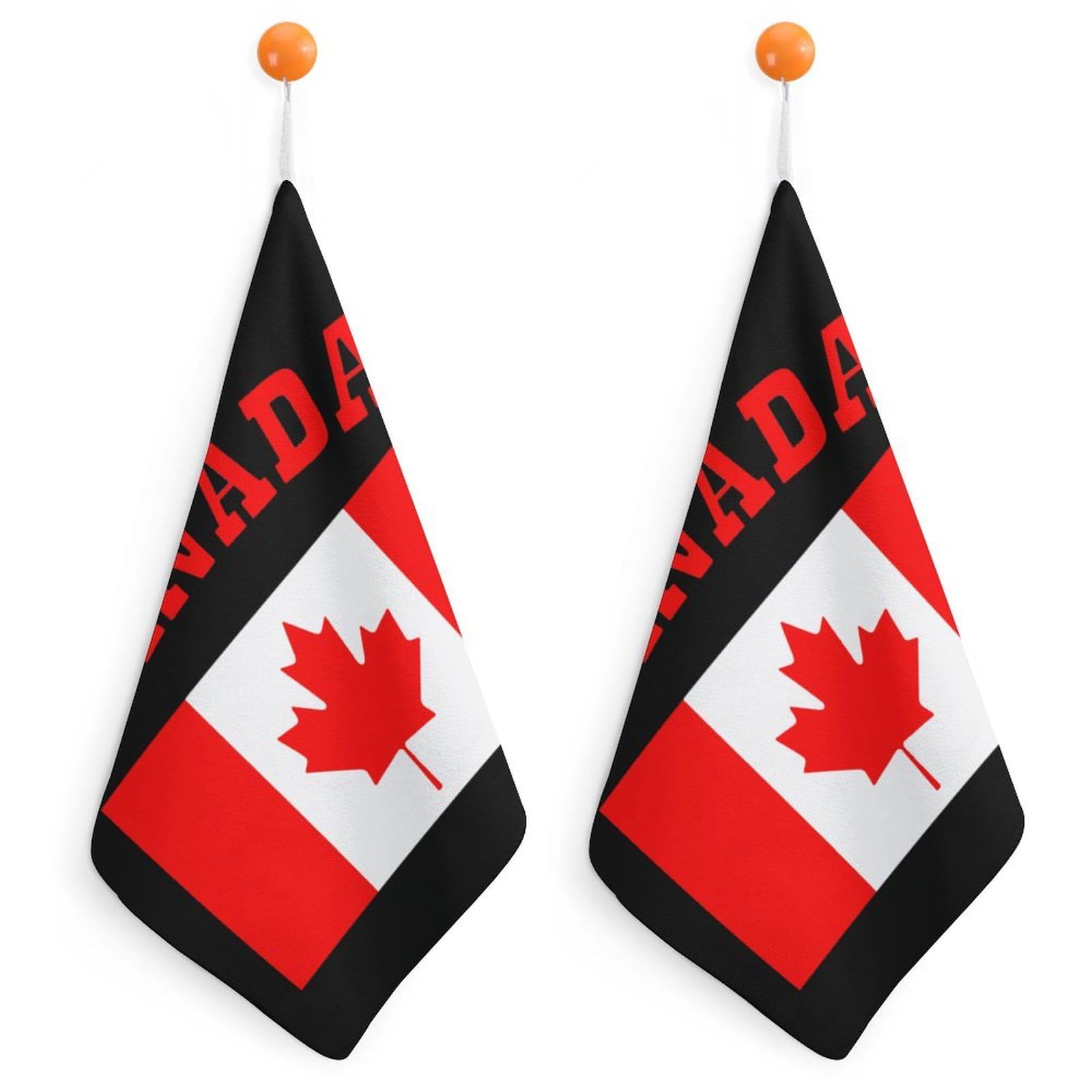 TXFBTRFSA Canada Flag Canadian Maple Leaf Hand Towels with Hanging Loop Kitchen Towel Handkerchiefs Cleaning Cloths