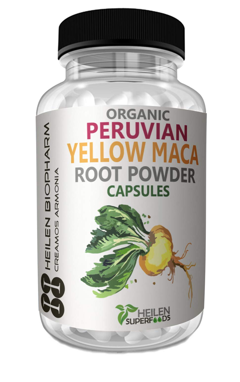 Heilen Biopharm Peruvian Yellow Maca Root Powder Capsules Health Improvement - 500 mg x 180 Per Bottle Pack of 1 (B07MZYG7N1) Amazon Price History, Amazon Price Tracker