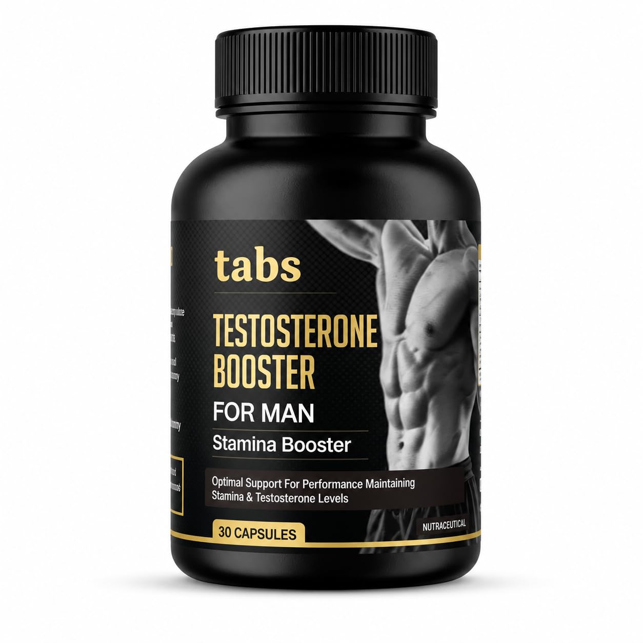 Tabs Testosterone Booster Capsules for Men | Ashwagandha, Gokshura, Safed Musli, Zinc, Vitamin D3 & L-Arginine | Daily Stamina, Strength & Vitality Support | 30 Capsules