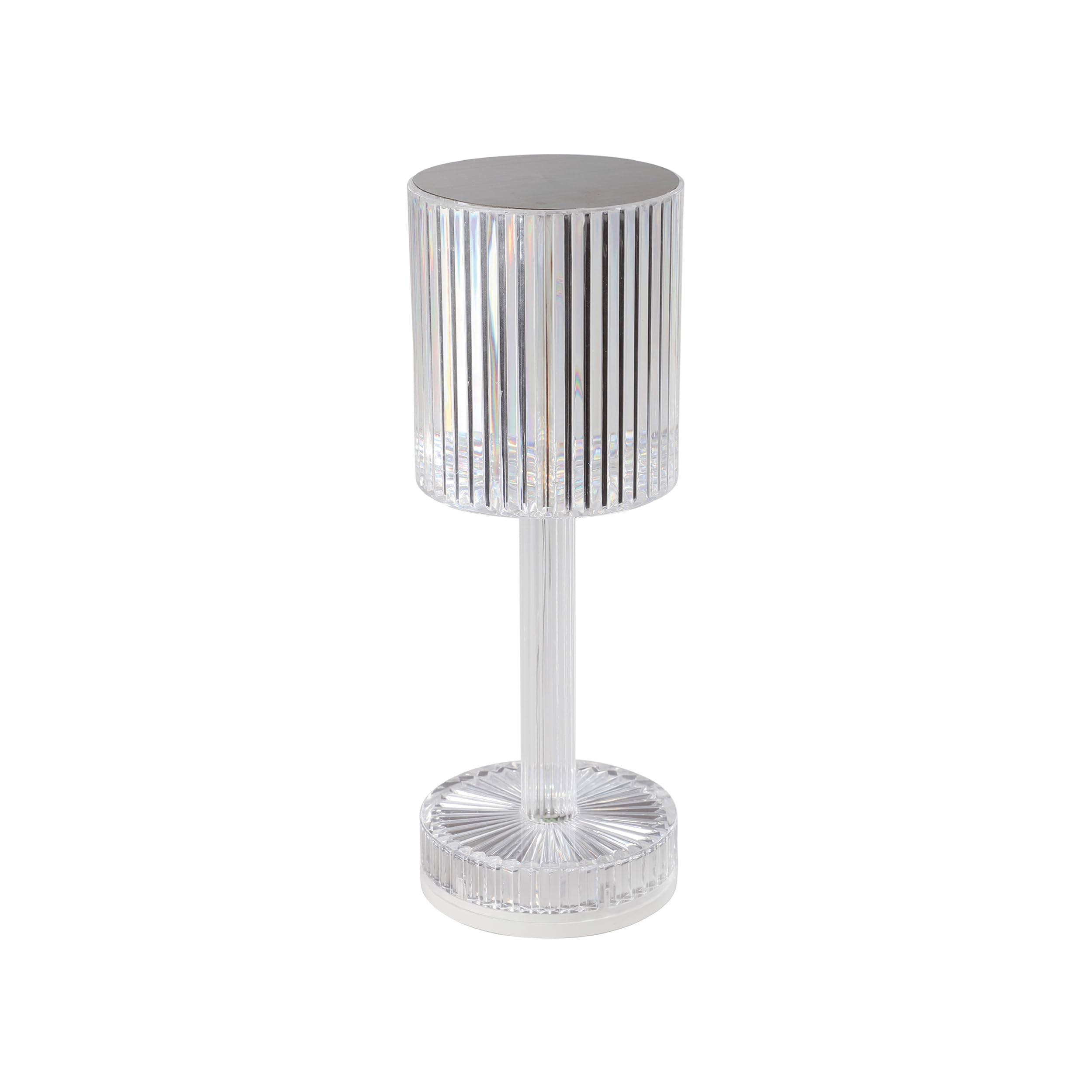Eglo Cordless LED Table lamp Lucignano, Wireless Battery Bedside Light, USB Rechargable Indoor Lighting, RGB Colour Change, Transparent Plastic, Touch Function