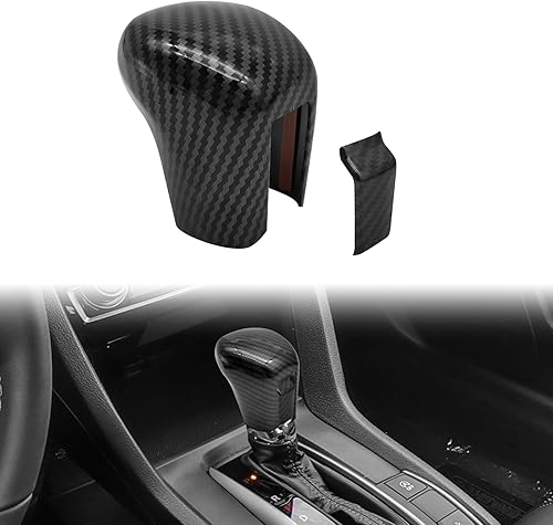 Miniatura 8 de Compatible con Honda Civic Sedan Hatchback Coupé 2021 2020 2019 2018 2017 2016 CVT - Accesorios para palanca de transmisión automática (rojo)