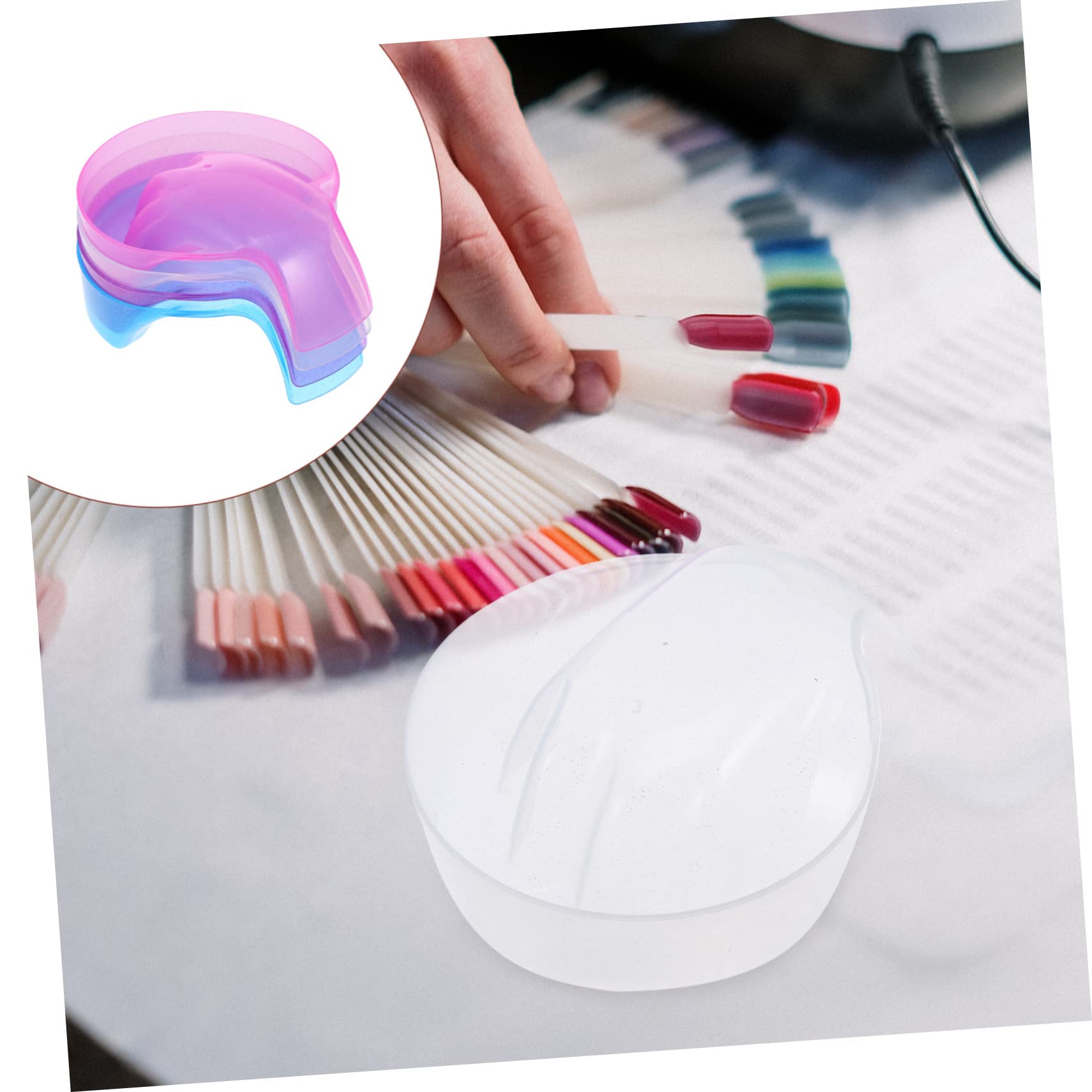 Ipetboom Nail Soaking Bowl Hand Soak Bowl for Manicure Nail Remover Random Color