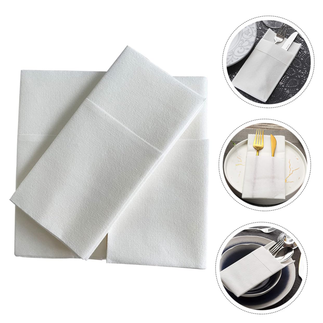 Servilletas Decorativas 50 Unidades de Papel Blanco