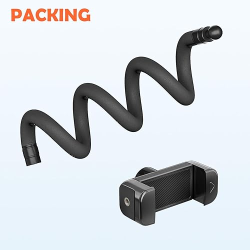 Miniatura 7 de Uogw Soporte de teléfono para cinta de correr, cochecito, bicicleta, carrito de golf, carrito de compras, soporte de teléfono de brazo largo de