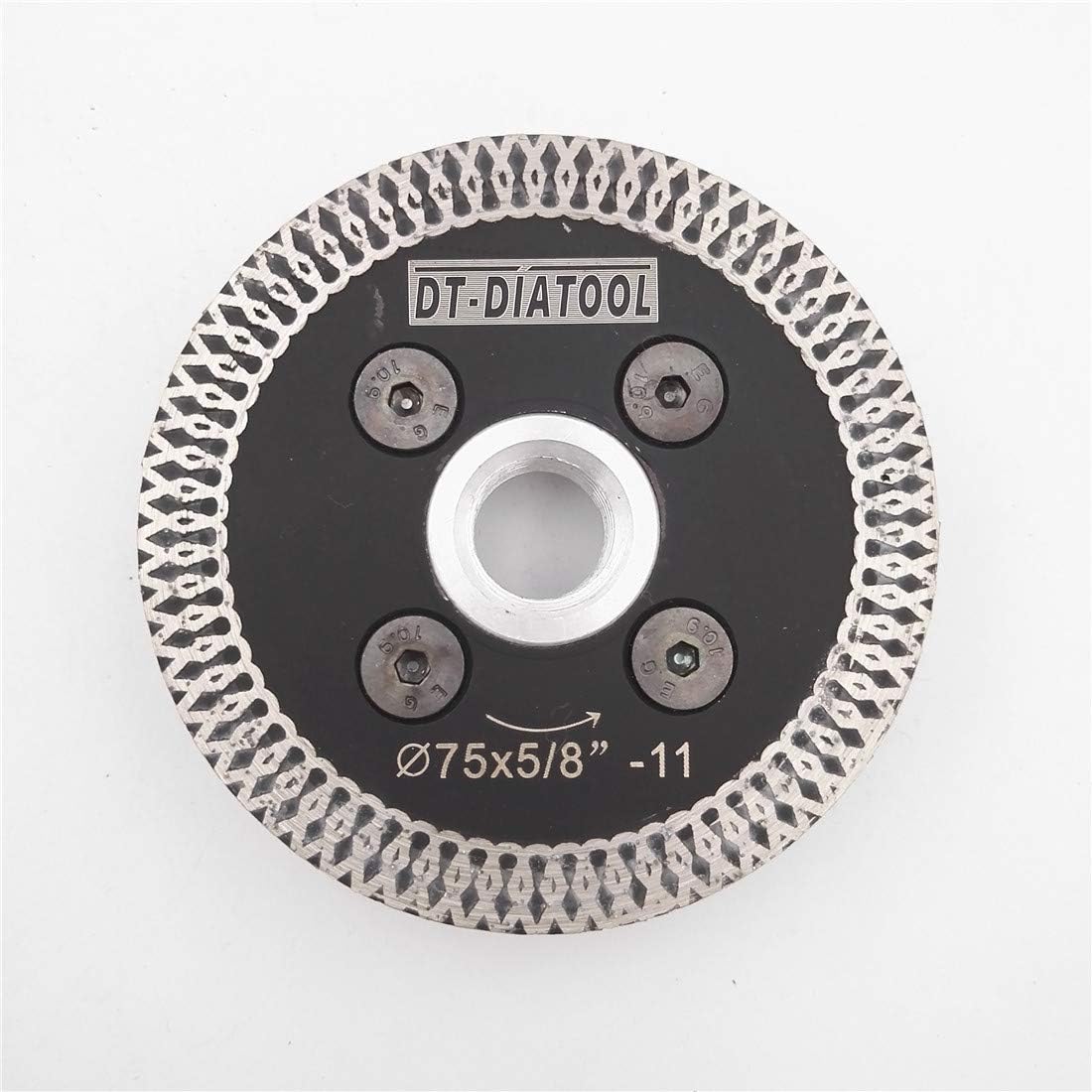 DT-DIATOOL Tile Diamond Mini Blade Mesh Turbo 5/8-11 Arbor Diameter 75mm Pack of 2