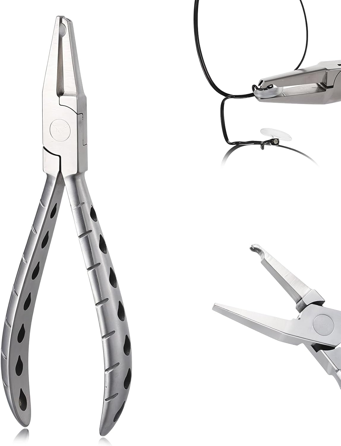 Eyeglasses Frame Pliers, Eyeglass Repair Kit Optical Repair Tool Kit Nose Pad and Arm Adjusting Pliers, 3 in 1 Glasses Adjustment for Eyeglass Nose Pads Repairs and Glasses Frame Assembly
