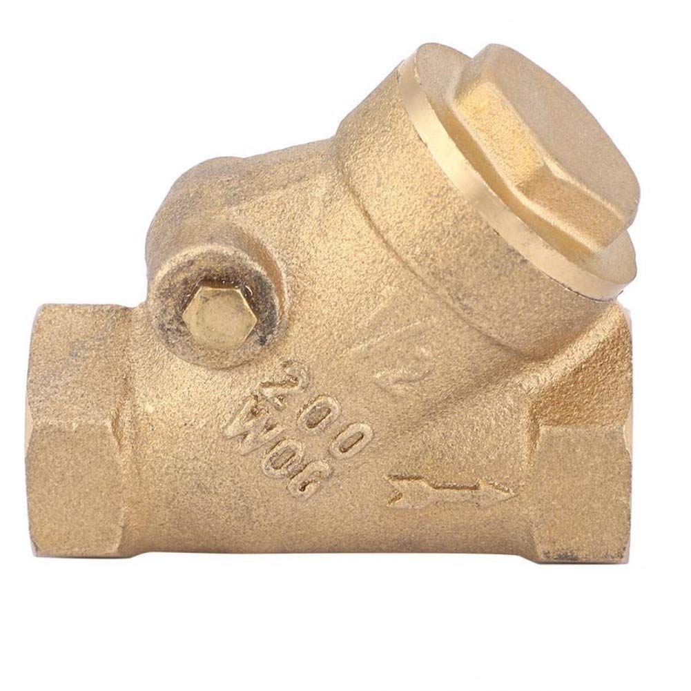 Válvula de retención unidireccional tipo Y de latón con rosca NPT de 1/2 pulgada - 1.6Mpa for agua y aplicaciones