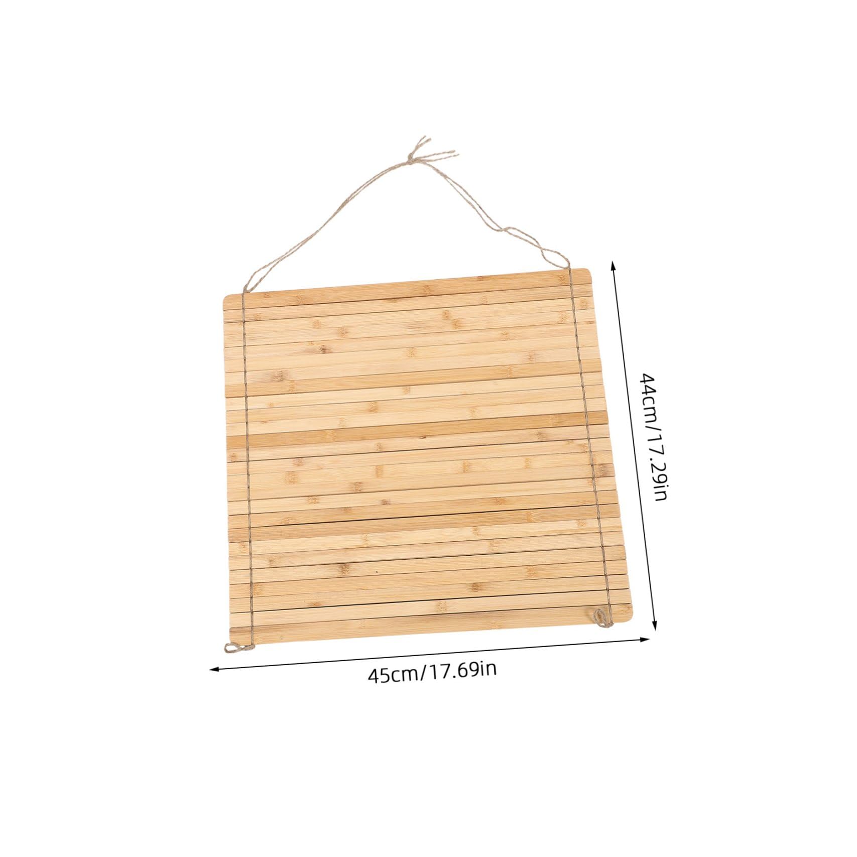 Scolapiatti da lavello in bambù, pieghevole e rimovibile, 44,9 x 43,9 cm, pieghevole, per piatti e ciotole da cucina, soluzione salvaspazio per la cucina