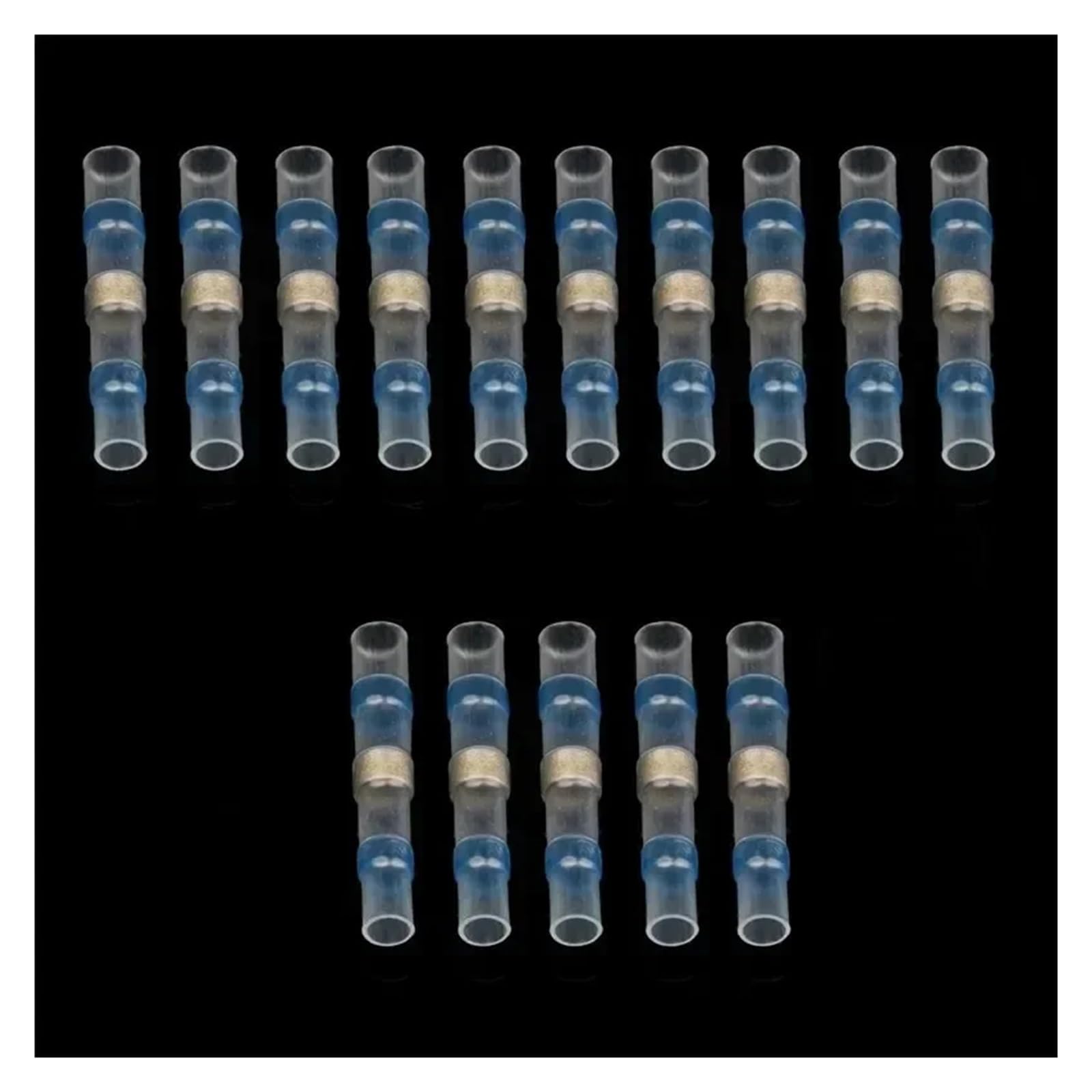 100pcs Solder Seal Wire Connectors Heat Shrink Insulated Electrical Butt Splice Connector Terminals